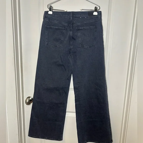 Citizens of Humanity Paloma Hi- Rise Wide Leg Baggy Black Jeans, Size 31
